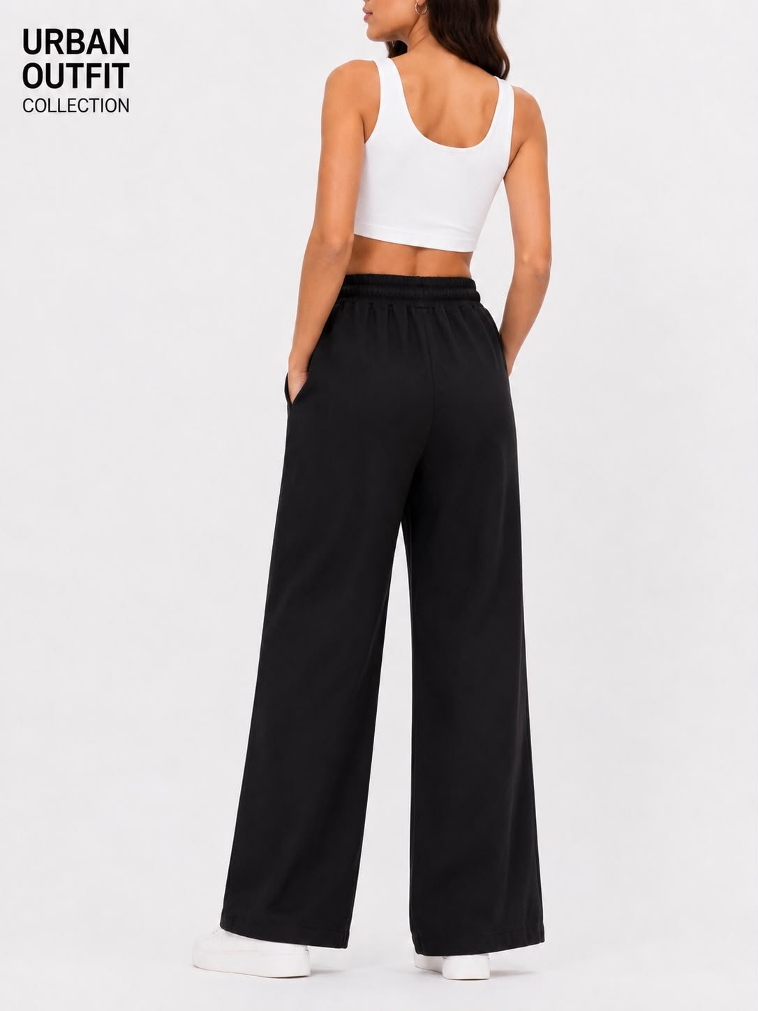 Women Cotton Linen Trouser - Black